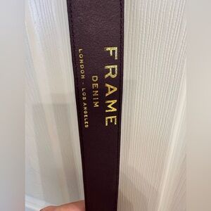 FRAME Denim Deep Purple Suede Belt NWOT  Size 39